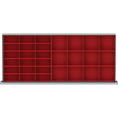 LISTA - 30-Compartment Drawer Divider Layout for 3.15" High Drawers - Exact Industrial Supply