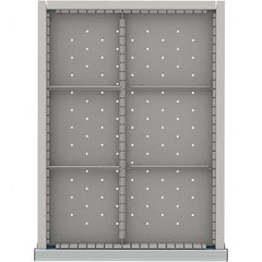 LISTA - 6-Compartment Drawer Divider Layout for 3.15" High Drawers - Exact Industrial Supply