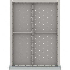 LISTA - 4-Compartment Drawer Divider Layout for 3.15" High Drawers - Exact Industrial Supply