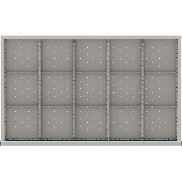 LISTA - 15-Compartment Drawer Divider Layout for 3.15" High Drawers - Exact Industrial Supply