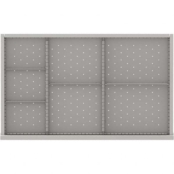 LISTA - 7-Compartment Drawer Divider Layout for 3.15" High Drawers - Exact Industrial Supply