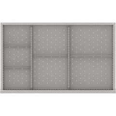 LISTA - 7-Compartment Drawer Divider Layout for 3.15" High Drawers - Exact Industrial Supply