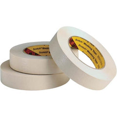 3M - 17/24" Wide x 60 Yd Long x 7.6 mil Tan Crepe Paper Masking Tape - Exact Industrial Supply