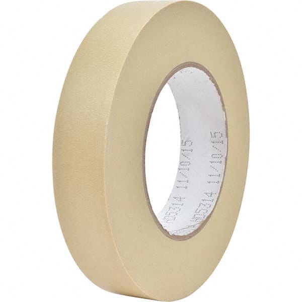 Masking Tape: 1″ Wide, 60 yd Long, 7.3 mil Thick, Tan Crepe Paper, Acrylic Adhesive