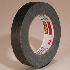 3M - 24mm Wide x 55 m x 5.6 mil Black Crepe Paper Masking Tape - Exact Industrial Supply