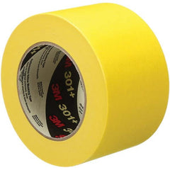 Masking Tape: 1490 mm Wide, 55 m Long, 6.3 mil Thick, Yellow Crepe Paper, Rubber Adhesive, 22 lb/in Tensile Strength