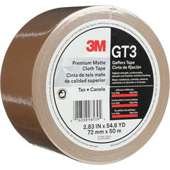 3M - 50m x 72mm x 11 mil Tan Cotton Cloth Gaffers Tape - Exact Industrial Supply