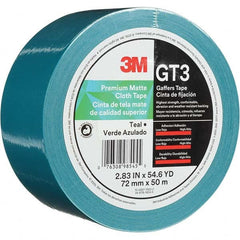 3M - 50m x 72mm x 11 mil Teal Cotton Cloth Gaffers Tape - Exact Industrial Supply