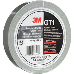 3M - 50m x 24mm x 11 mil Gray Cotton Cloth Gaffers Tape - Exact Industrial Supply