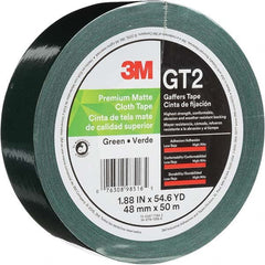 3M - 50m x 48mm x 11 mil Green Cotton Cloth Gaffers Tape - Exact Industrial Supply