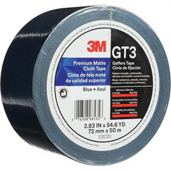 3M - 50m x 72mm x 11 mil Blue Cotton Cloth Gaffers Tape - Exact Industrial Supply