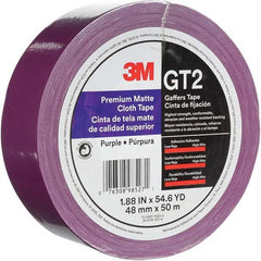 3M - 50m x 48mm x 11 mil Purple Cotton Cloth Gaffers Tape - Exact Industrial Supply