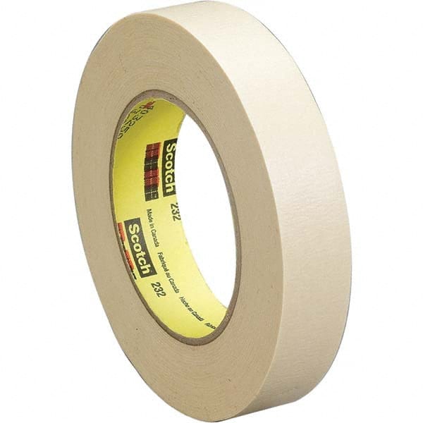 3M - 3/4" Wide x 60 Yd Long x 6.3 mil Tan Crepe Paper Masking Tape - Exact Industrial Supply