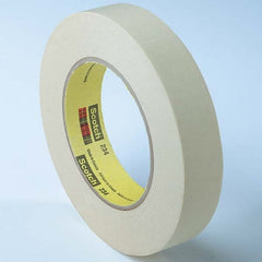 3M - 4" Wide x 60 Yd Long x 5.9 mil Tan Crepe Paper Masking Tape - Exact Industrial Supply