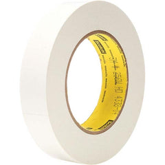 Masking Tape: 1″ Wide, 60 yd Long, 6.7 mil Thick, White Paper, Rubber Adhesive, 20 lb/in Tensile Strength