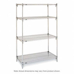 Metro - 2,000 Lb Capacity 4 Shelf Wire Shelving - Starter Unit - Exact Industrial Supply