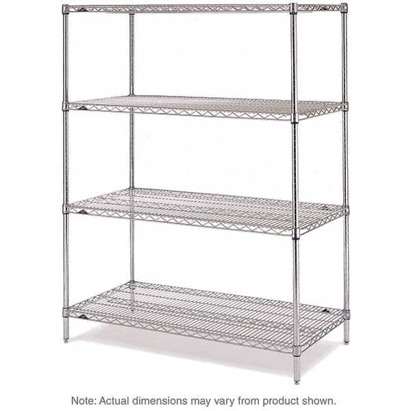 Metro - 2,000 Lb Capacity 4 Shelf Wire Shelving - Starter Unit - Exact Industrial Supply