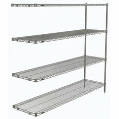 Metro - 2,000 Lb Capacity 4 Shelf Wire Shelving - Add-On Unit - Exact Industrial Supply