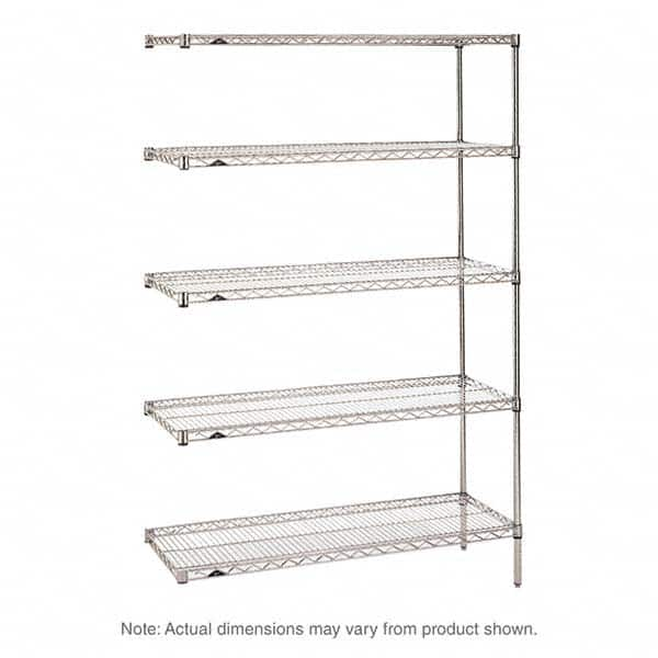 Metro - 2,000 Lb Capacity 5 Shelf Wire Shelving - Add-On Unit - Exact Industrial Supply