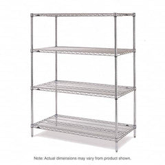 Metro - 2,000 Lb Capacity 4 Shelf Wire Shelving - Add-On Unit - Exact Industrial Supply