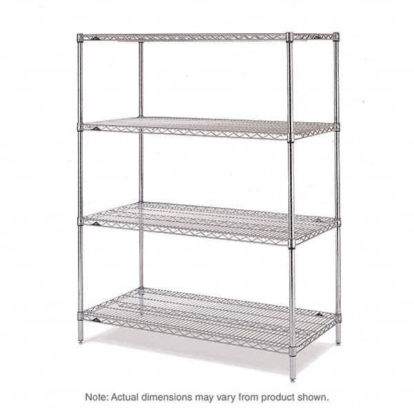 Metro - 2,000 Lb Capacity 4 Shelf Wire Shelving - Add-On Unit - Exact Industrial Supply