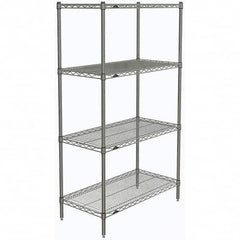 Metro - 2,000 Lb Capacity 4 Shelf Wire Shelving - Starter Unit - Exact Industrial Supply