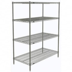 Metro - 2,000 Lb Capacity 4 Shelf Wire Shelving - Starter Unit - Exact Industrial Supply