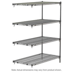 Metro - 2,000 Lb Capacity 4 Shelf Wire Shelving - Add-On Unit - Exact Industrial Supply