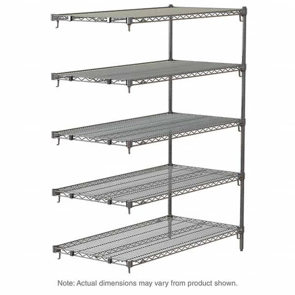 Metro - 2,000 Lb Capacity 5 Shelf Wire Shelving - Add-On Unit - Exact Industrial Supply