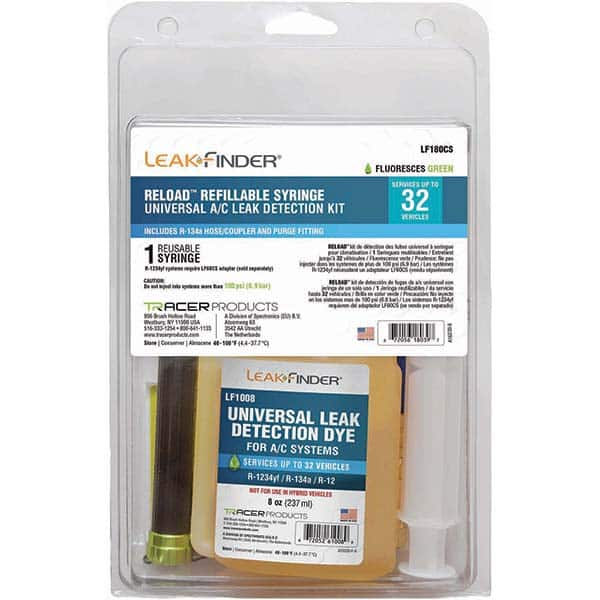 Leak Finder - Automotive Leak Detection Kits Type: A/C Dye Injection Kit Applications: A/C Systems - Exact Industrial Supply