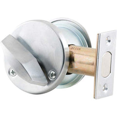 Schlage - Deadbolts Type: Single Cylinder Door Thickness Range: 1-5/8-2 - Exact Industrial Supply