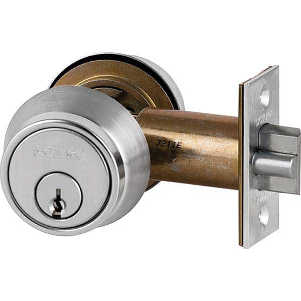 Schlage - Deadbolts Type: Double Cylinder Door Thickness Range: 1-1/2-1-3/4 - Exact Industrial Supply