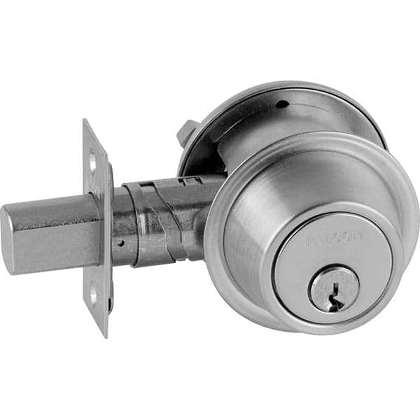 Falcon - Deadbolts Type: Double Cylinder Door Thickness Range: 1-5/8-2 - Exact Industrial Supply