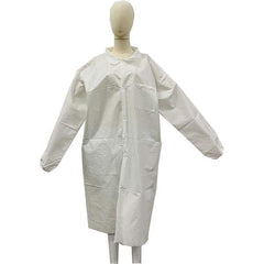 PRO-SAFE - White Lab Coat with 3 Pockets - Exact Industrial Supply