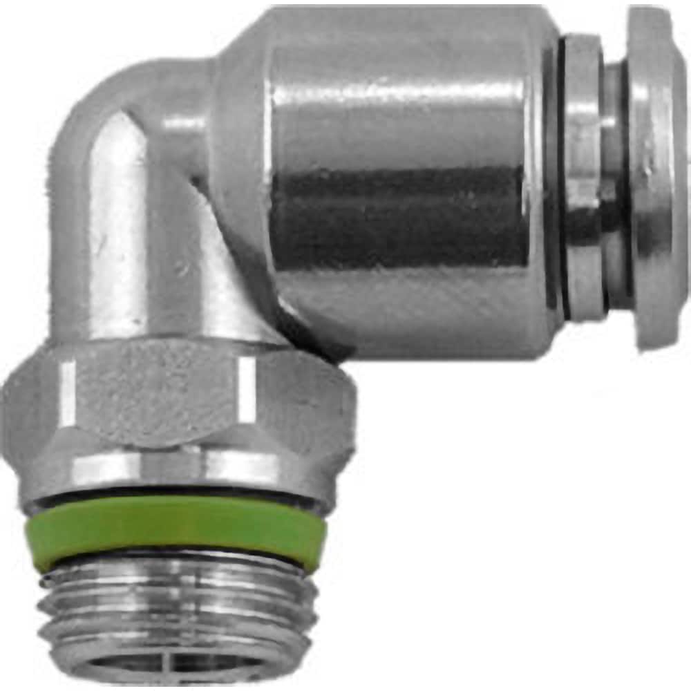 Aignep USA - Metal Push-To-Connect Tube Fittings; Type: Male Elbow Swivel ; Tube Outside Diameter (mm): 12 ; Maximum Working Pressure: 290.000 ; Connection Style: Push to Connect ; Connection Type: Push to Connect ; Material: 316L Stainless Steel