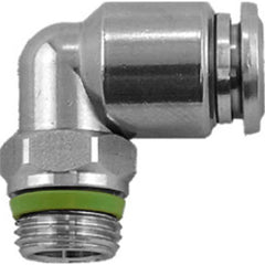 Aignep USA - Metal Push-To-Connect Tube Fittings; Type: Male Elbow Swivel ; Tube Outside Diameter (mm): 4 ; Maximum Working Pressure: 290.000 ; Connection Style: Push to Connect ; Connection Type: Push to Connect ; Material: 316L Stainless Steel - Exact Industrial Supply