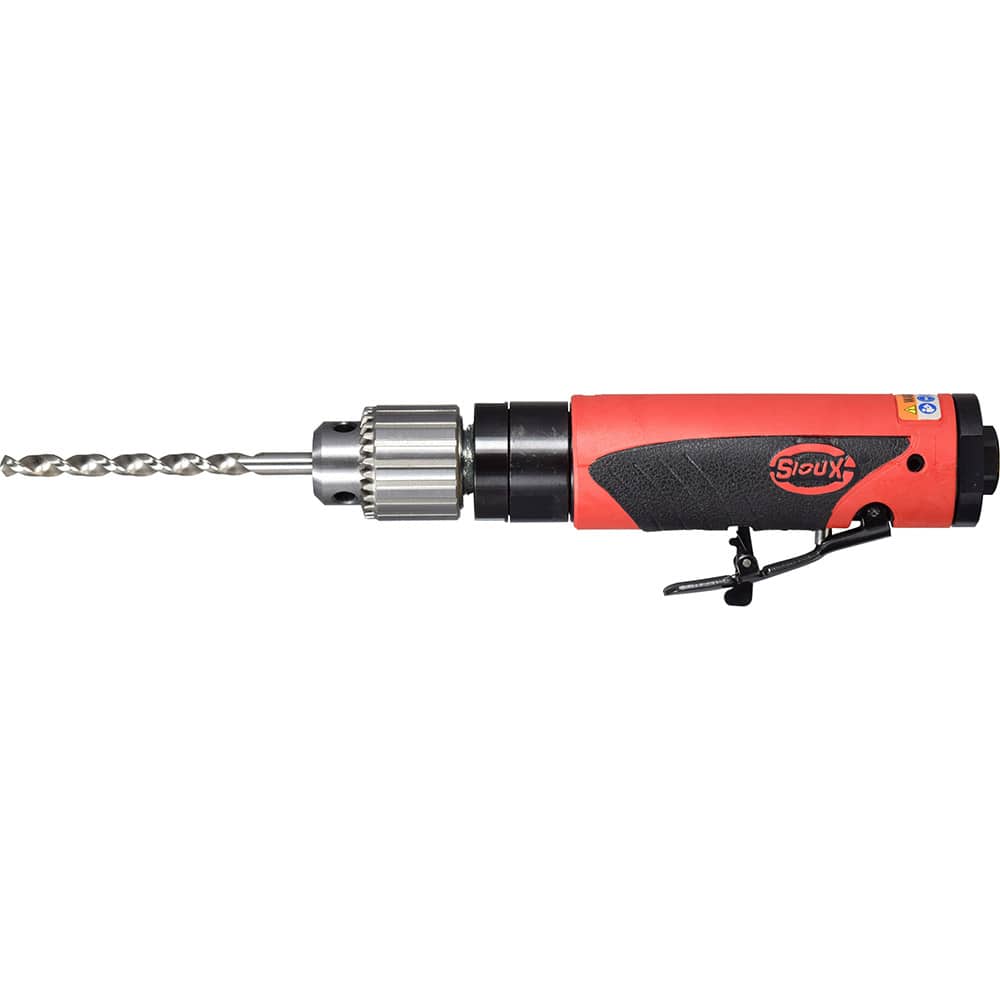 Sioux Tools - Air Drills; Chuck Size: 1/4 ; Chuck Type: Keyed ; Handle Type: Inline ; Horsepower: 0.4000 ; Reversible: Non-Reversible ; Speed (RPM): 3600.00 - Exact Industrial Supply