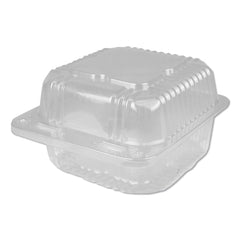 Durable Packaging - Food Containers; Type: Hinged Container ; Shape: Square ; Volume Range: Smaller than 64 oz. ; Height (Decimal Inch): 3.000000 ; Diameter/Width (Decimal Inch): 5.2500 ; Length (Decimal Inch): 5.6250 - Exact Industrial Supply