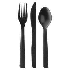 ECO PRODUCTS - Paper & Plastic Cups, Plates, Bowls & Utensils; Breakroom Accessory Type: Cutlery ; Breakroom Accessory Description: Utensils-Disposable Dining Utensil Combo ; Color: Black - Exact Industrial Supply