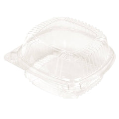 Pactiv - Food Containers; Type: Container ; Shape: Square ; Volume Range: Smaller than 64 oz. ; Height (Decimal Inch): 3.000000 ; Diameter/Width (Decimal Inch): 5.2500 ; Length (Decimal Inch): 5.2500 - Exact Industrial Supply