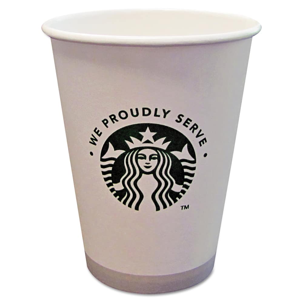 Starbucks - Paper & Plastic Cups, Plates, Bowls & Utensils; Breakroom Accessory Type: Paper Cups ; Breakroom Accessory Description: Cups-Hot Drink; Paper ; Color: White/Green - Exact Industrial Supply