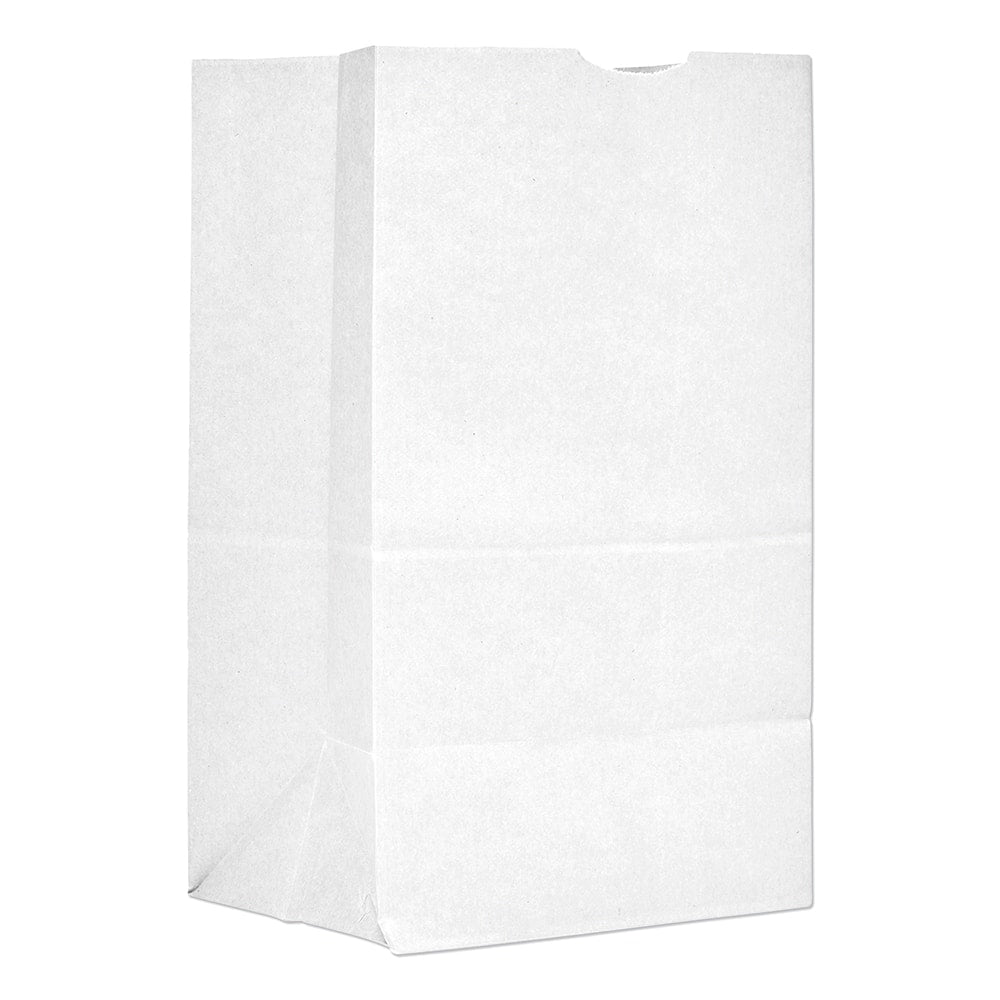 Paper Bags; Bag Type: Grocery Bag; Color: White; Size: 8-1/4 x 5-15/16 x 13-3/8; Material: Paper; Size Number: #20; Type: Grocery Bag; Color: White; Paper Weight: 40