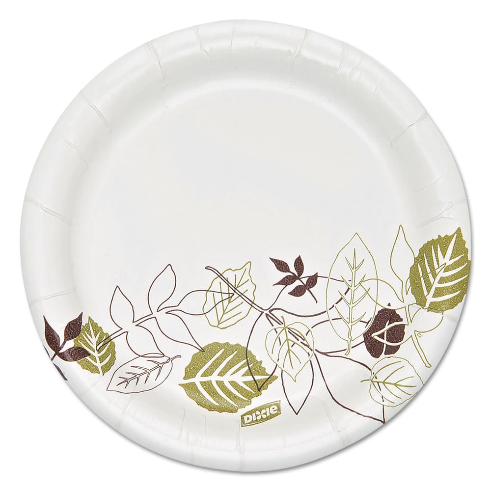 Dixie - Paper & Plastic Cups, Plates, Bowls & Utensils; Breakroom Accessory Type: Plates ; Breakroom Accessory Description: Dinnerware-Plate; Paper ; Color: White - Exact Industrial Supply