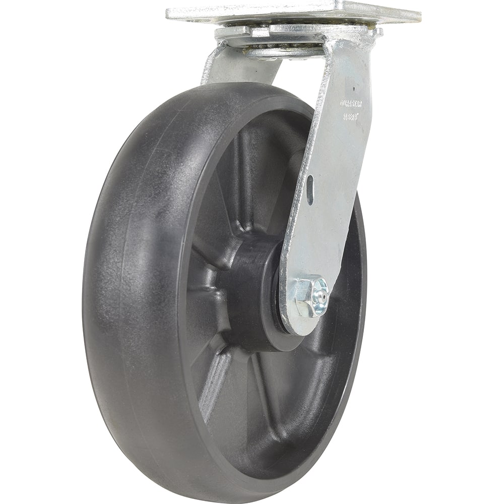 Vestil - Standard Casters; Mount: With Holes ; Style: Swivel ; Wheel Diameter: 8 (Inch); Wheel Width: 2 (Inch); Overall Height (Inch): 5-1/2 ; Load Capacity (Lb.): 1250.000 - Exact Industrial Supply