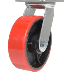 Vestil - Standard Casters; Mount: With Holes ; Style: Swivel ; Wheel Diameter: 6 (Inch); Wheel Width: 2 (Inch); Overall Height (Inch): 7-1/2 ; Load Capacity (Lb.): 1232.000 - Exact Industrial Supply