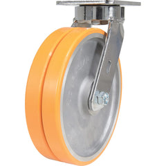 Vestil - Standard Casters; Mount: With Holes ; Style: Swivel ; Wheel Diameter: 8 (Inch); Wheel Width: 2 (Inch); Overall Height (Inch): 9-1/2 ; Load Capacity (Lb.): 2000.000 - Exact Industrial Supply