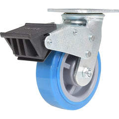 Vestil - Standard Casters; Mount: With Holes ; Style: Swivel w/Total Brake ; Wheel Diameter: 6 (Inch); Wheel Width: 2 (Inch); Overall Height (Inch): 7-9/16 ; Load Capacity (Lb.): 903.000 - Exact Industrial Supply