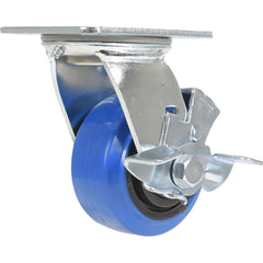 Vestil - Standard Casters; Mount: With Holes ; Style: Swivel w/Brake ; Wheel Diameter: 4 (Inch); Wheel Width: 2 (Inch); Overall Height (Inch): 5-1/2 ; Load Capacity (Lb.): 550.000 - Exact Industrial Supply