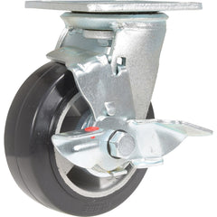 Vestil - Standard Casters; Mount: With Holes ; Style: Swivel w/Brake ; Wheel Diameter: 5 (Inch); Wheel Width: 2 (Inch); Overall Height (Inch): 6-1/2 ; Load Capacity (Lb.): 661.000 - Exact Industrial Supply