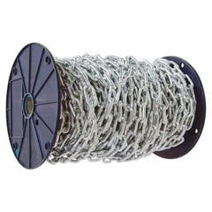 Mibro - Welded Chain; Chain Grade: 30 ; Load Capacity (Lb.): 400.000 ; Finish/Coating: Bright Zinc Plated ; Type: Proof Coil ; Chain Diameter (Decimal Inch): 0.1600 ; Inside Length (Decimal Inch): 0.9400 - Exact Industrial Supply
